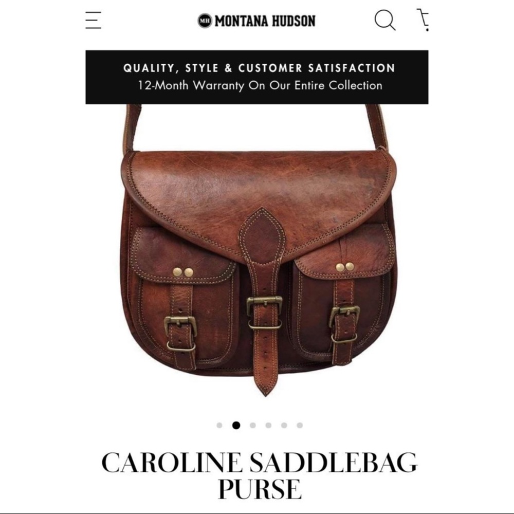 New Montana Hudson Caroline Saddlebag Leather Purse - Picture 3 of 16